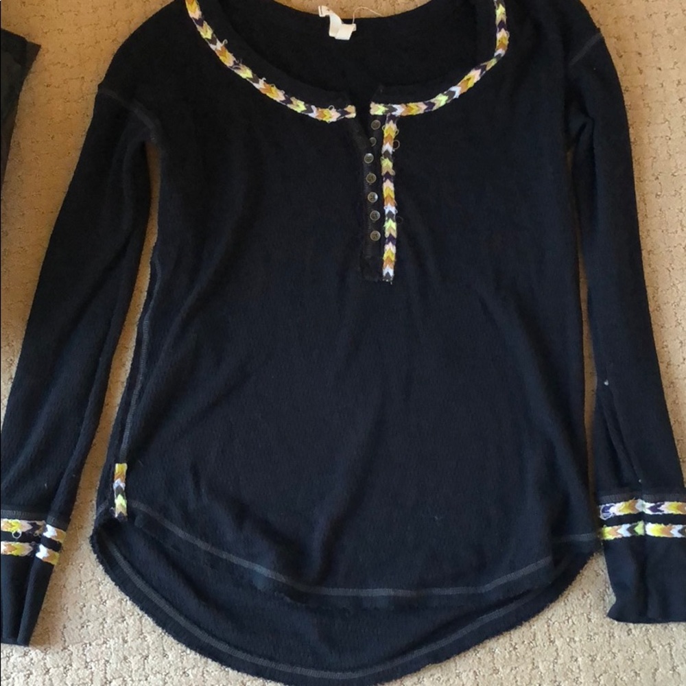 Free people Black Long Sleeves